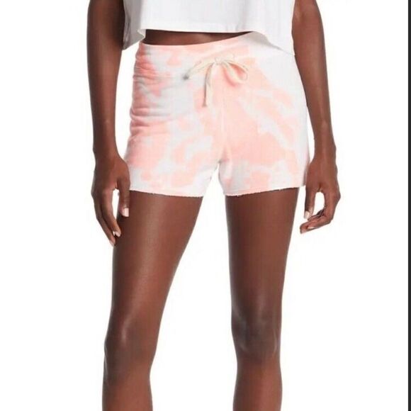 Sundry Pants - SUNDRY Tie Dye Drawstring Short Pop Peach Size 3 / Large